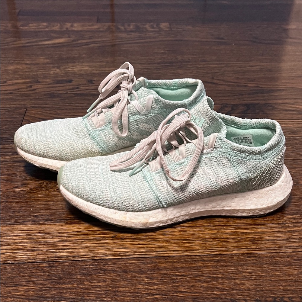 Adidas Mint Green Pure Boost Sneakers